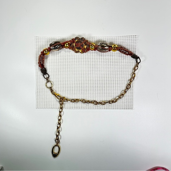 Vintage Scarab Boho Chain Belt Adjustable S/M